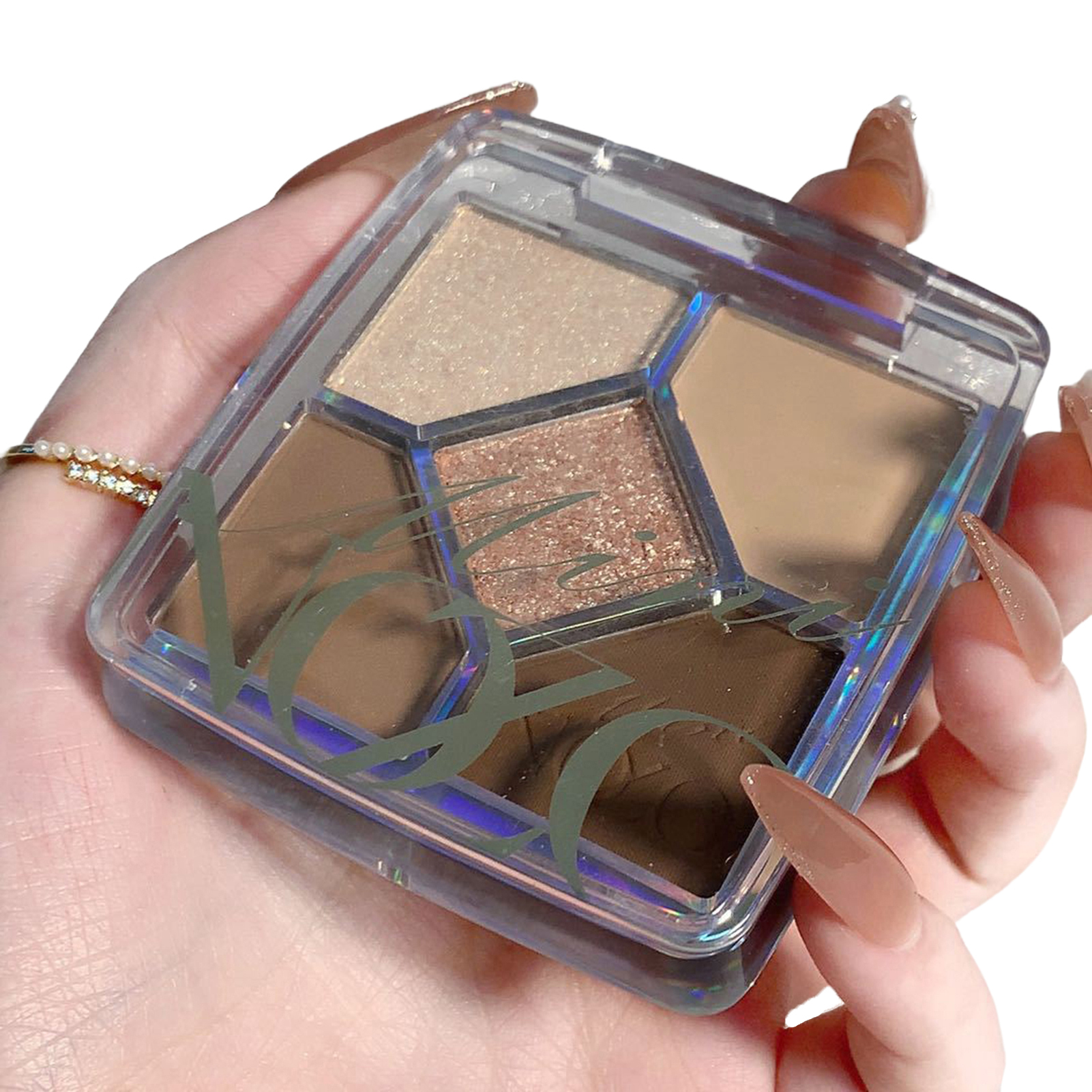 Yasu Eyeshadow Palette Neutral Tones Blendable Shiny Visual Effect Non