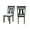 Charcoal+Wheat, variant on Transitional Cottage Dining Chair Of 2, Wheat Charcoal Upholstery, Wooden With Stable Square Legs Style 2pc ,