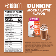 Dymatize ISO100 Hydrolyzed Whey Isolate Protein Powder, Dunkin' Mocha, 25g Protein, 20 Serv