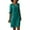 D Green, variant on Adeawade For Women And Linen Short Sleeve Holiday Semi V Neck Mini Dress Solid Color Dress Basic Soft Clothes Blue L