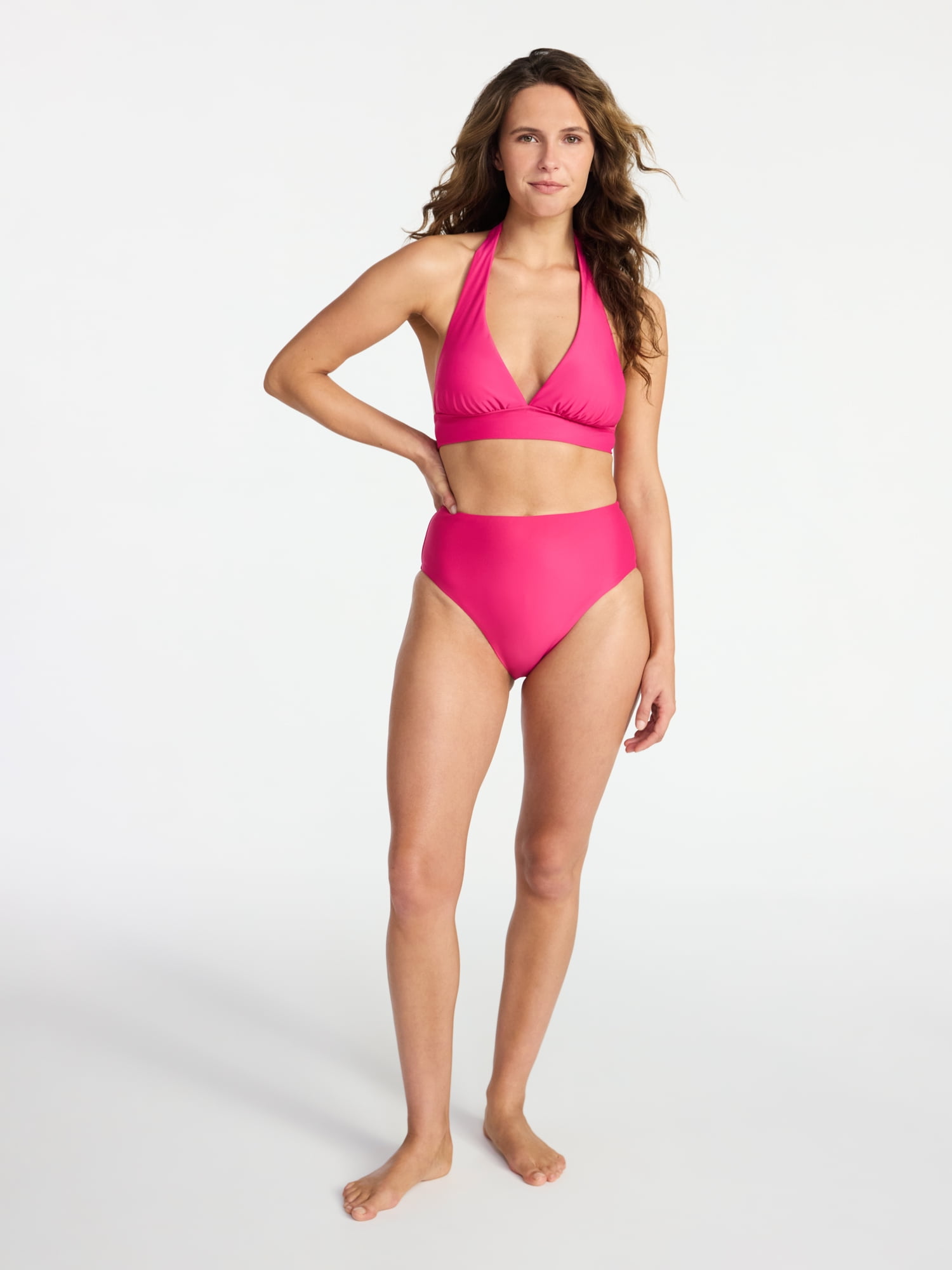 Time and Tru Women's and Women's Plus Tall Triangle Bikini Top, Sizes XS-3X
