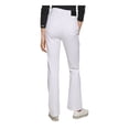 thumbnail image 2 of DKNY JEANS Womens White Denim Pocketed Zippered Flare Slim High Waist Jeans 28\6, 2 of 4
