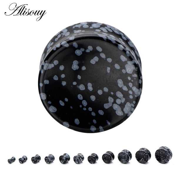 1 unidad de tapones para los oídos de piedra, calibres, pendientes para mujeres y hombres, tapón para los oídos, túnel de carne, Piercing expansor, expansor de oreja, Piercing para el cuerpo, joyería Tan Jianjun unisex