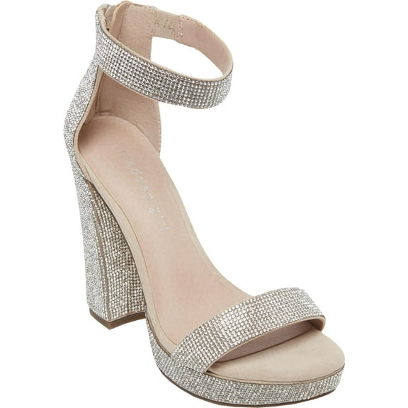 Madden Girl Womens Siren Jeweled Block Heel Heel Sandals