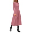 thumbnail image 3 of Vestido PRETTYGARDEN 2025 Elegante Midi de Manga Larga Rosa Talla L, 3 of 8