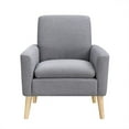 thumbnail image 6 of CURUK Modern Accent Fabric Chair Single Sofa Comfy Upholstered Arm Chair Living Room Furniture Gray, 6 of 9