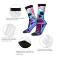thumbnail image 4 of Honeii Neon Skull With Milkshake Print Adult Socks,Crew Socks,Casual Calf Socks,Daily Wear Socks for Men & Women, Perfect for Sports, Casual and Everyday Use, 4 of 6