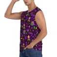 thumbnail image 3 of Fotbe Mardi Gra2 Men's Camiseta sin Mangas Estampada para Hombres, Playera Casual para Gimnasio, Entrenamiento, Playa-Large, 3 of 7