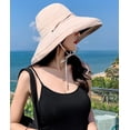 thumbnail image 3 of Sombrero de sol para mujer, plegable, reversible, con protección solar UV, ala ancha, para playa, para verano$Sombrero de sol para mujer, sombrero de sol de ala ancha para mujer, sombrero, 3 of 5