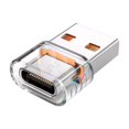 thumbnail image 1 of Wartleves Adaptador USB-A 2.0 a Tipo C Convertidor Mini USB-C Macho a Tipo-C Hembra E6X6, 1 of 1