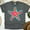 Dark Heather, variant on Tropical Starfish T-Shirt for Women, Bright Floral Ocean Summer Graphic Tee, White, Size S