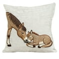 thumbnail image 2 of Year of the Horse Funny Print Linen Pillow Cover – Home Decor Cushion Cover for Sofa, Couch, Living Room – Square Shape – 1 Pack, 2 of 7