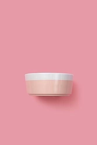Dipper Ceramic Dog Bowl for Small and Large Breeds - Heavyweight and Durable Pet Food and Water Dish Crock, Dishwasher Safe, Modern (Rose, Small)