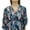 Dark Blue, variant on Bimba Moms Black Floral Printed Kimono Sleeve Maternity Kaftan With Belt-4
