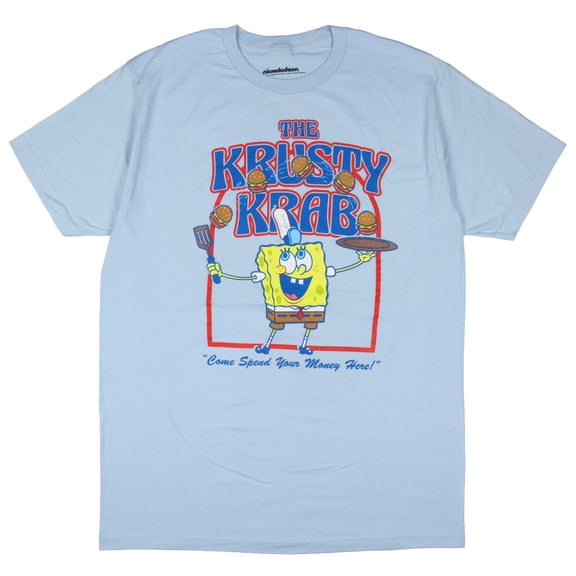 SpongeBob SquarePants Mens' The Krusty Krab Come Spend Your Money T-Shirt, L