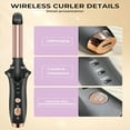 thumbnail image 3 of EXLEAF 2026 New Usb Rechargeable 4000 Mah Cordless Curling Iron,3 Temp Setting Mini Travel Curling Iron,2 in 1 Hair Straightener and Curler,Cordless Hair Curler, 3 of 7