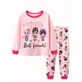 thumbnail image 3 of 2 girls casual crew-neck animal print pajama sets, 3 of 5
