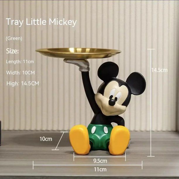 Disney-figura de bandeja de dibujos animados Kawaii de Mickey, decoración suave para el hogar, sala de estar, dormitorio, Tv, gabinete, muebles presentes para exhibición