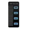 thumbnail image 3 of Foqnuq USB 3.2 Gen 2 Hub 10Gbps High-Speed 4-Port Docking Station for Fast Charging and High-Speed Data Transfer, 5V Power Supply, Compact Design, 3 of 7
