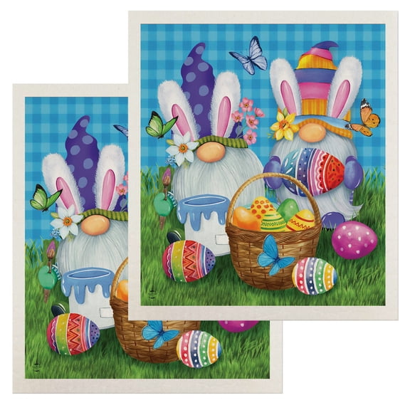 Briarwood Lane Easter Gnomes Swedish Dishcloth (2-pack)