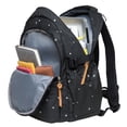 thumbnail image 4 of Mochila KAUKKO para la escuela y el ocio con compartimento para portátil de 15 pulgadas, 30 * 15 * 45 cm, 20,2 L (24 negro) KAUKKO KS24-Black, 4 of 5