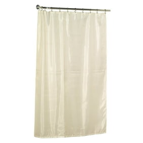 Extra Long 96 Polyester Fabric Shower Curtain Liner In White