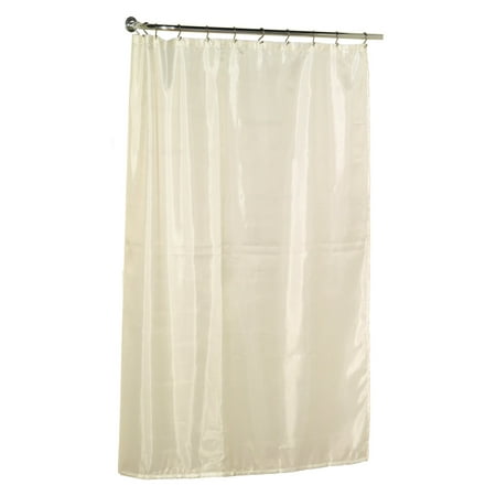 Extra Long 96 Polyester Fabric Shower Curtain Liner In Ivory