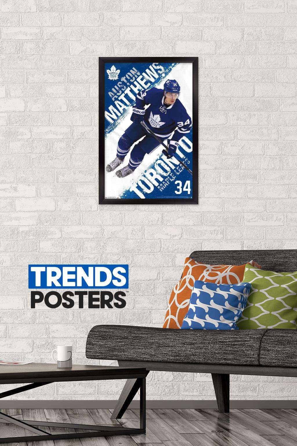 NHL Toronto Maple Leafs - Austin Matthews 16 Wall Poster, 14.725" x 22.375", Framed