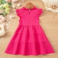 thumbnail image 4 of Wdgfv Girls School Uniform V-Neck Jumper Dress Pleated Pull-on Scooter Skirt Stretchy Cotton Flared Overall Dress, 4 of 5