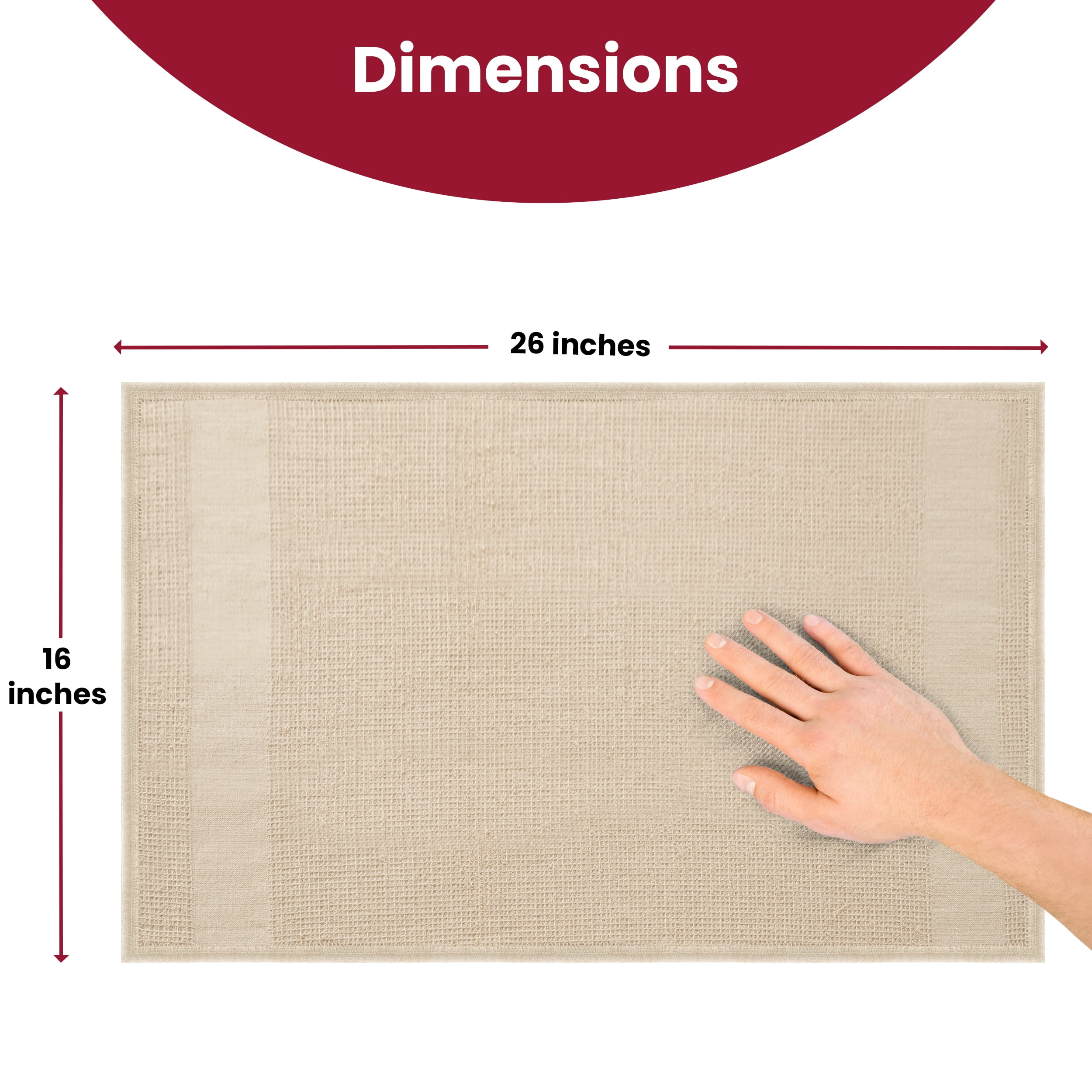 Lux Decor 6-Pack Kitchen Towels Set – 100% Cotton, Super Absorbent & Scratch-Free (16x26 Inches) – Soft Dish Towels for Drying, Cleaning & Decor – Khaki Hand Towels for Kitchen