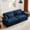 Blue, variant on 2-Seater Large Size Modern Two-seater Sofa with Bolstered Armrests,Velvet Sofa with Waist Pillows and Throw Pillows, Suitable for Living Room, Loft, Working Spaces, Hallway and Bedroom (Blue)