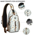 thumbnail image 2 of Artistic Bear Pattern Sling Backpack, Lightweight Crossbody Daypack with Cute Polar and Brown Bear Cartoon Print, Winter Forest Hunting Wild Design, Aesthetic Anti-theft Travel Bag for Outdoor, Gym, 2 of 5