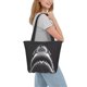 thumbnail image 2 of Fotbe Black And White Shark Bolsa de Playa con Estampado, Bolsa de Hombro, Bolsa de Mano Espaciosa, Bolsa de Viaje Ligera, Bolsa de Compras Versátil, 2 of 6