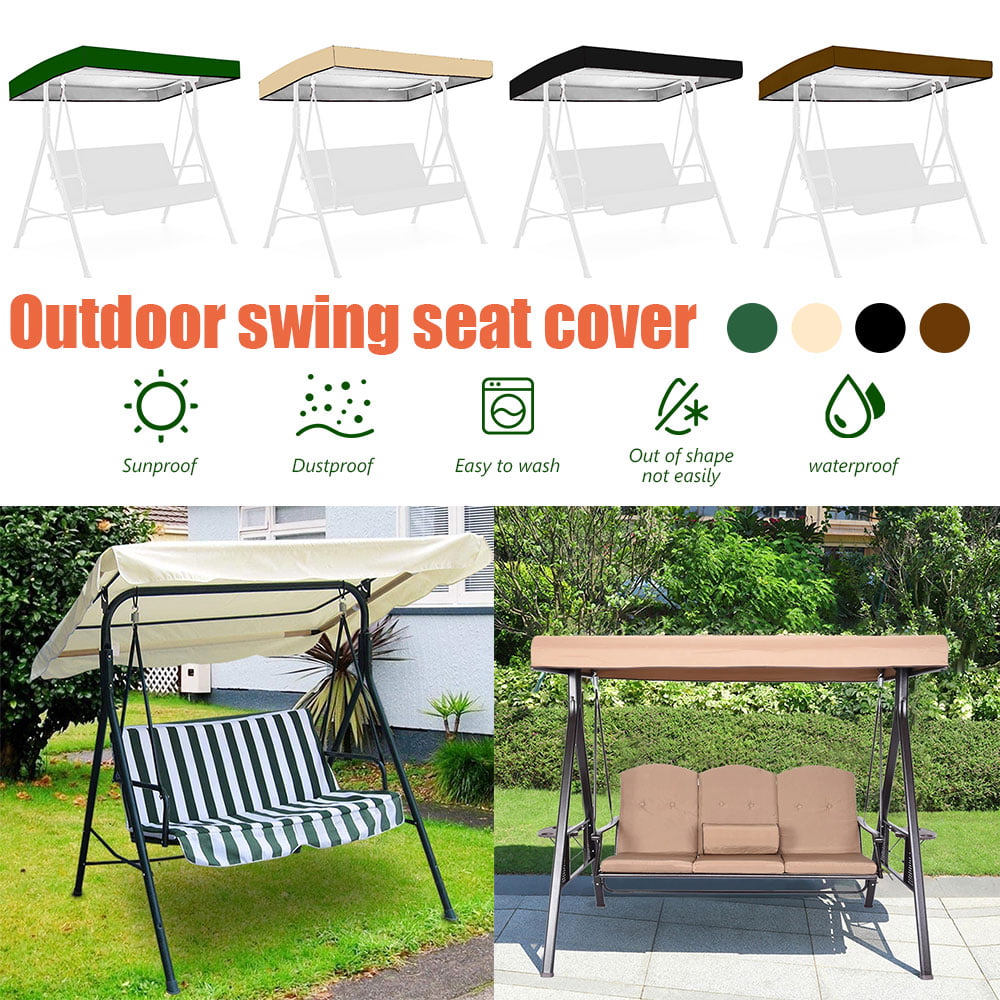 Swing Canopy Cover Outdoor Swing Canopy Replacement Porch Top Cover for Patio Yard Seat Park Seat Garden Waterproof Dust Cover Waterproof Decor for Outdoor Garden Patio Yard Park Porch Seat Furniture