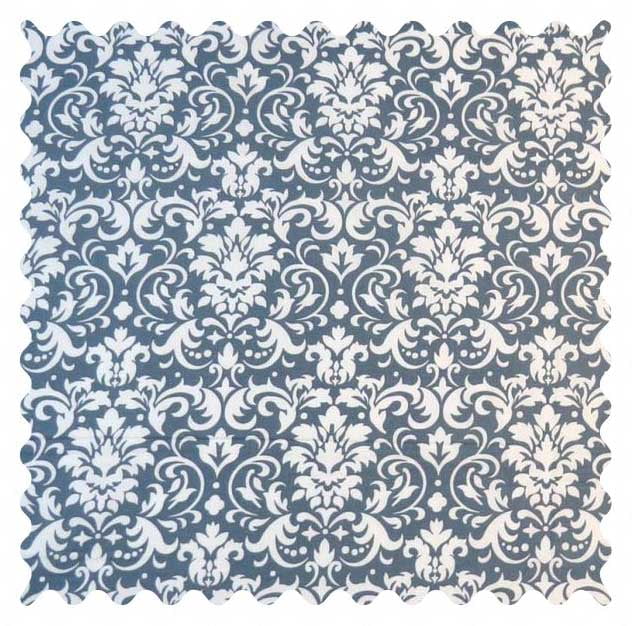 SheetWorld 100 Cotton Percale Fabric By The Yard, Grey Damask, 36 x 44