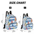 thumbnail image 2 of FORMRS Mini Backpack Purse for Women Quilted Travel Daypack Casual Shoulder Bag, Orange Sailboats, 2 of 7