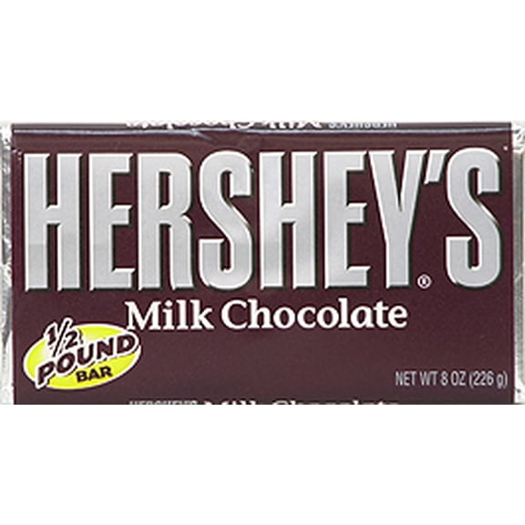 Hershey's Milk Chocolate Candy Bar, 8 Oz.