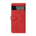 thumbnail image 5 of Case for Google Pixel 6 Leather Wallet Book Flip Folio Stand View Cover - Red, 5 of 5