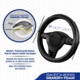 thumbnail image 3 of Funda para Volante Skechers de Cuero Gris con Espuma Viscoelástica, 3 of 6