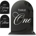 thumbnail image 4 of HWZWT Black and white table numbers for wedding reception wedding table numbers with extra thick support our wedding table numbers are made of acrylic piece table number labels, 4 of 6