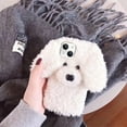thumbnail image 4 of Compatible with iPhone 11 Case Cute Plush Furry Dog Phone Case for Women Girls Girly 3D Cartoon Kawaii Case Soft TPU Shockproof Protective Cover White, 4 of 13