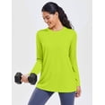 thumbnail image 5 of Pinspark Athletic Shirts Women Hip Length Yoga Top Long Sleeve Workout Shirt Quick Dry Tennis Tops Loose Fit Active Tops, 5 of 6