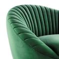 thumbnail image 6 of Modway Whirr Upholstered Velvet Fabric Swivel Chair in Black/Emerald Green, 6 of 7