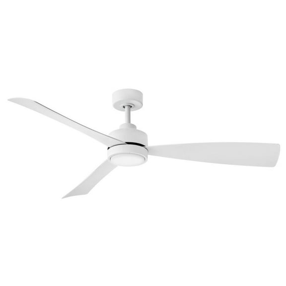 905756FMW-LWDK Hinkley Lighting Iver - 3 Blade Dual Mount Ceiling Fan with Light Kit In Modern Style-14 Inches Tall and 56 Inches Wide-Matte White
