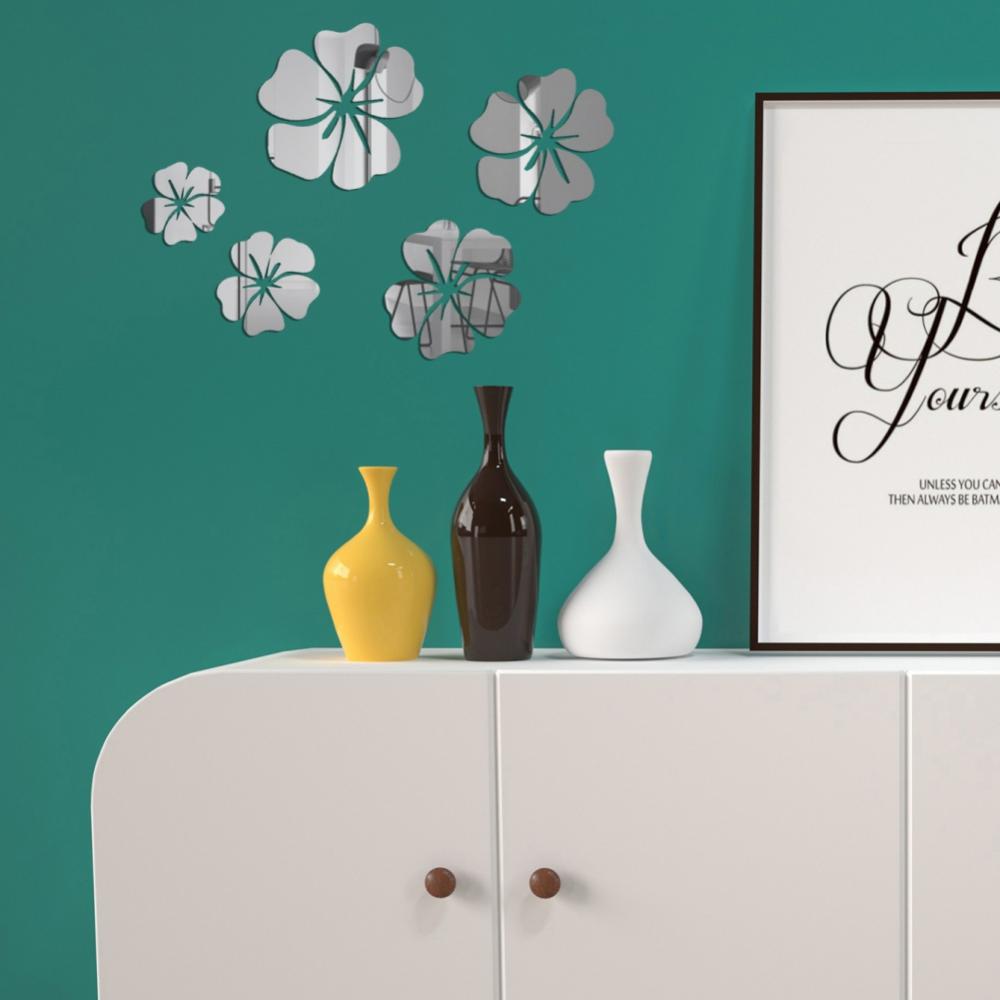 3D Acrylic Mirror Wall Decor Stickers Removable Family Wall Decals