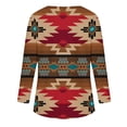 thumbnail image 4 of Tops Para Mujer Camisas de Manga Larga Moda de Otoño Blusa Con Estampado de Cuello en V Cremallera Otoño Causal Pullover Odeerbi  ODB148413, 4 of 5
