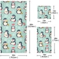 thumbnail image 3 of SKYSONIC 3 Pack Towel Cute Penguins Cotton Bath Towel Set (1 Bath Towel, 1 Hand Towel, 1 Washcloth) for Bathroom, Super Soft and Quick Dry Towels, 3 of 7