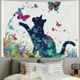 thumbnail image 2 of Orinice Cat Wall Art - Butterfly Room Decor, Home Decoration for Kids Bedroom, Living Room, Girls, Teens, Toddler, Baby Room or Nursery - Cute Cat Wall Decor Gift for Kitty, Pet Lover -Tapestry, 2 of 6