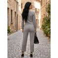 thumbnail image 3 of Conjunto 2 Piezas Blusa Manga Larga Y Pantalón Ajuste Cómodo Sofisticado para Mujer, 3 of 5