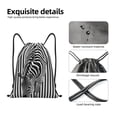 thumbnail image 4 of Disketp Optical Zebra Illusion Drawstring Backpack Drawstring Gym Bags Draw String Bags for Sports, Gym, Travel, Swimming, Beach-Medium, 4 of 6
